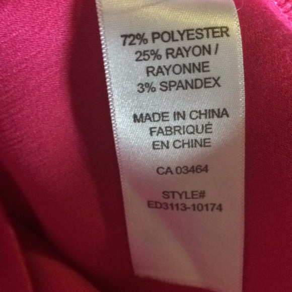 New Ricki's Hot Pink Short Sleeve Peplum Top - Picture 4 of 7